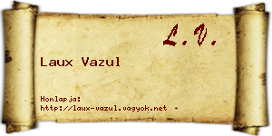 Laux Vazul névjegykártya